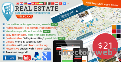 Скрипт каталога недвижимости Real Estate Agency Portal v1.6.6