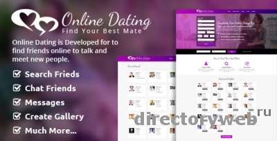 Скрипт сайта знакомств Online Dating Script v2.1