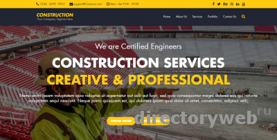 HTML шаблон строительной фирмы Construction