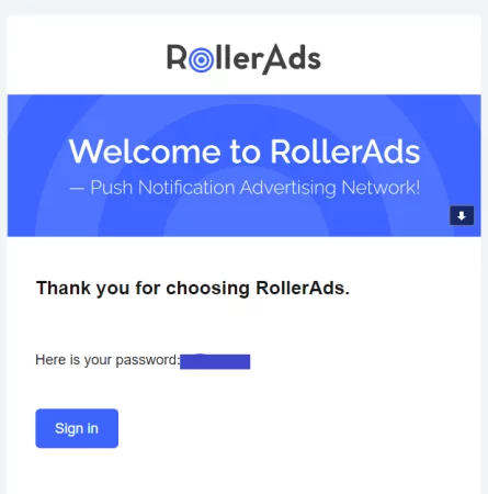 Rollerads интерфейс