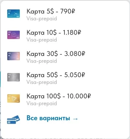 Виртуальные карты